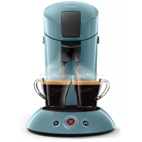 Machine à Café à Dosettes Bleu Gris – 1 ou 2 Tasses – Réservoir 0,7 L - Bravelo