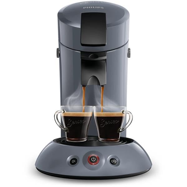 Machine à Café à Dosettes Grise – 1 ou 2 Tasses – Crème Onctueuse - Bravelo