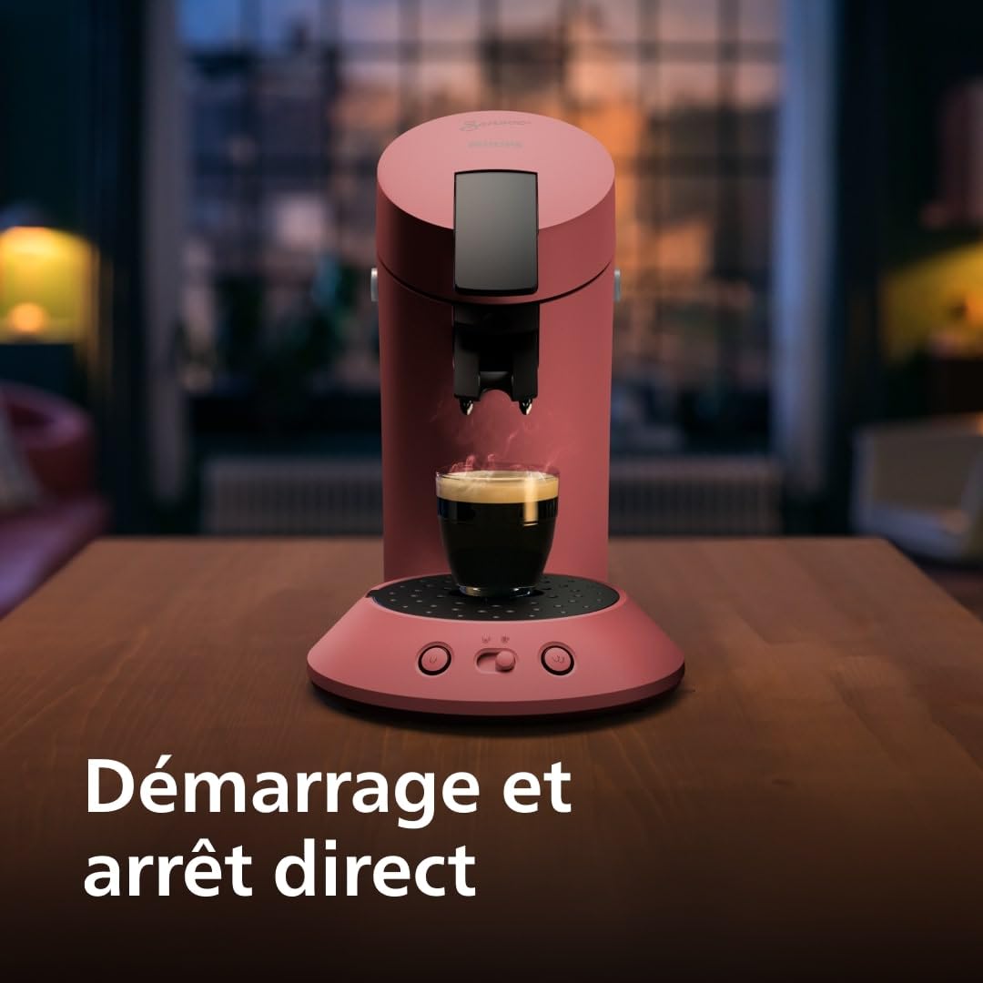 Machine à Café à Dosettes Rouge Tendre – Intensité Réglable – 1 ou 2 Tasses - Bravelo