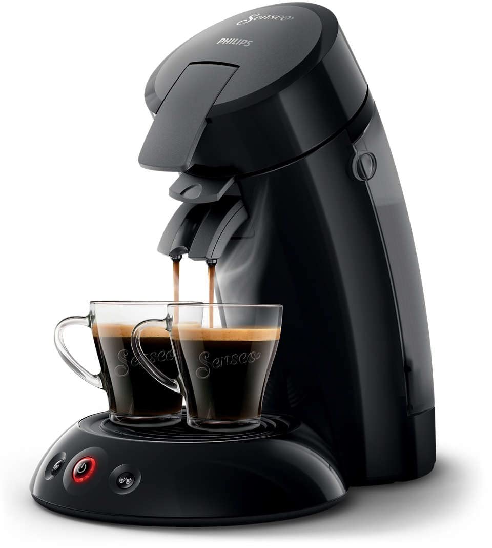 Machine à Café à Dosettes Noire – Café Intense – Réglage de l’Intensité - Bravelo