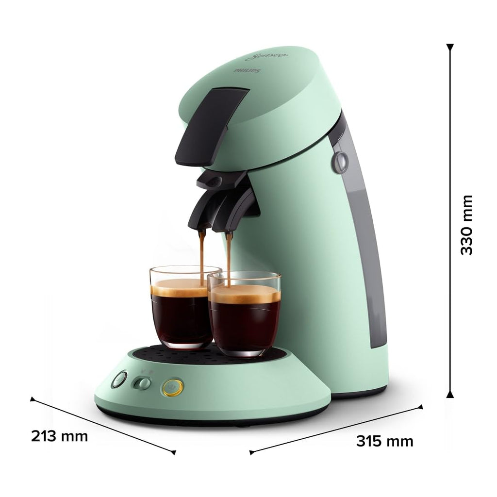Machine à Café à Dosettes Vert Désert – Intensité Réglable – 1 ou 2 Tasses - Bravelo