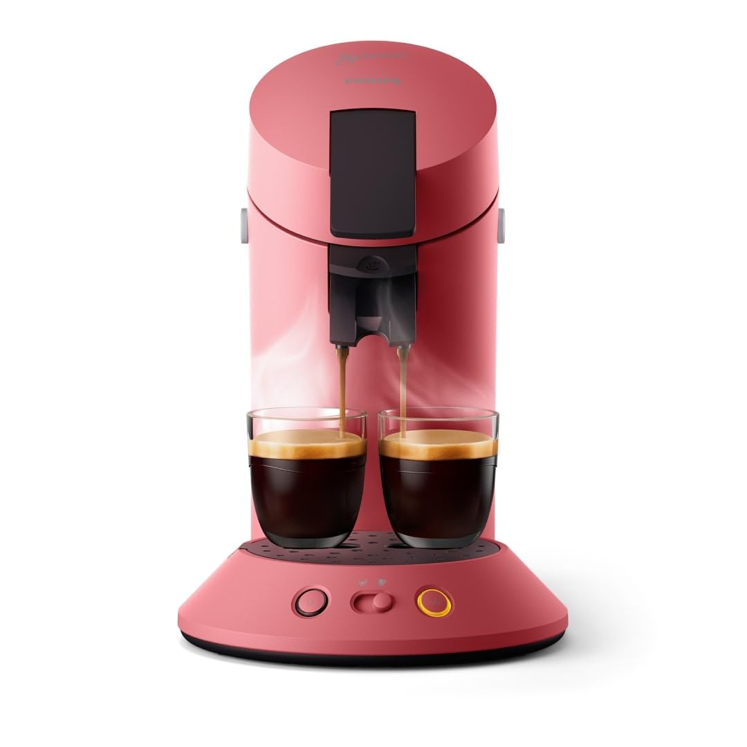 Machine à Café à Dosettes Rouge Tendre – Intensité Réglable – 1 ou 2 Tasses - Bravelo