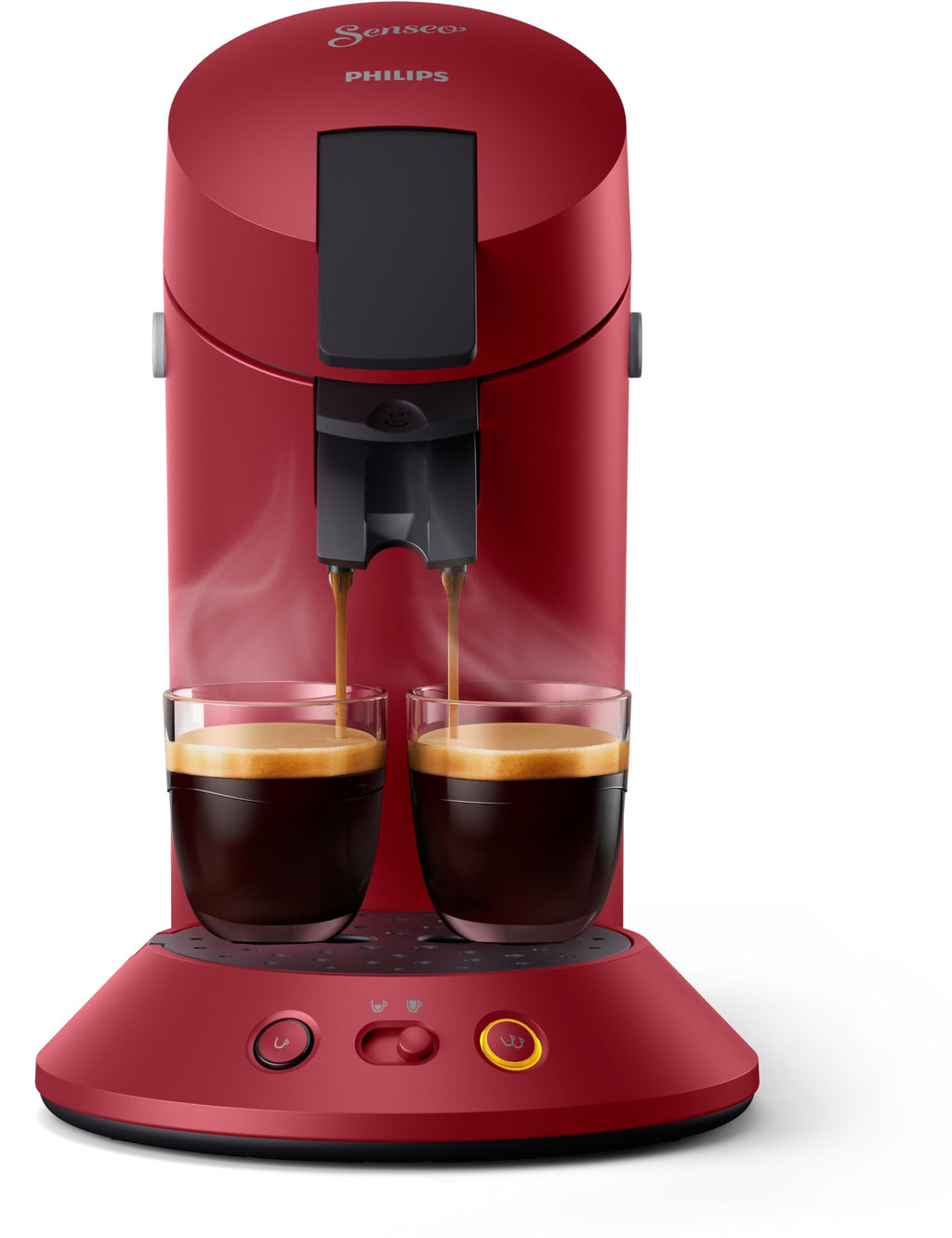 Machine à Café à Dosettes Rouge Intense – Intensité Réglable – 1 ou 2 Tasses - Bravelo