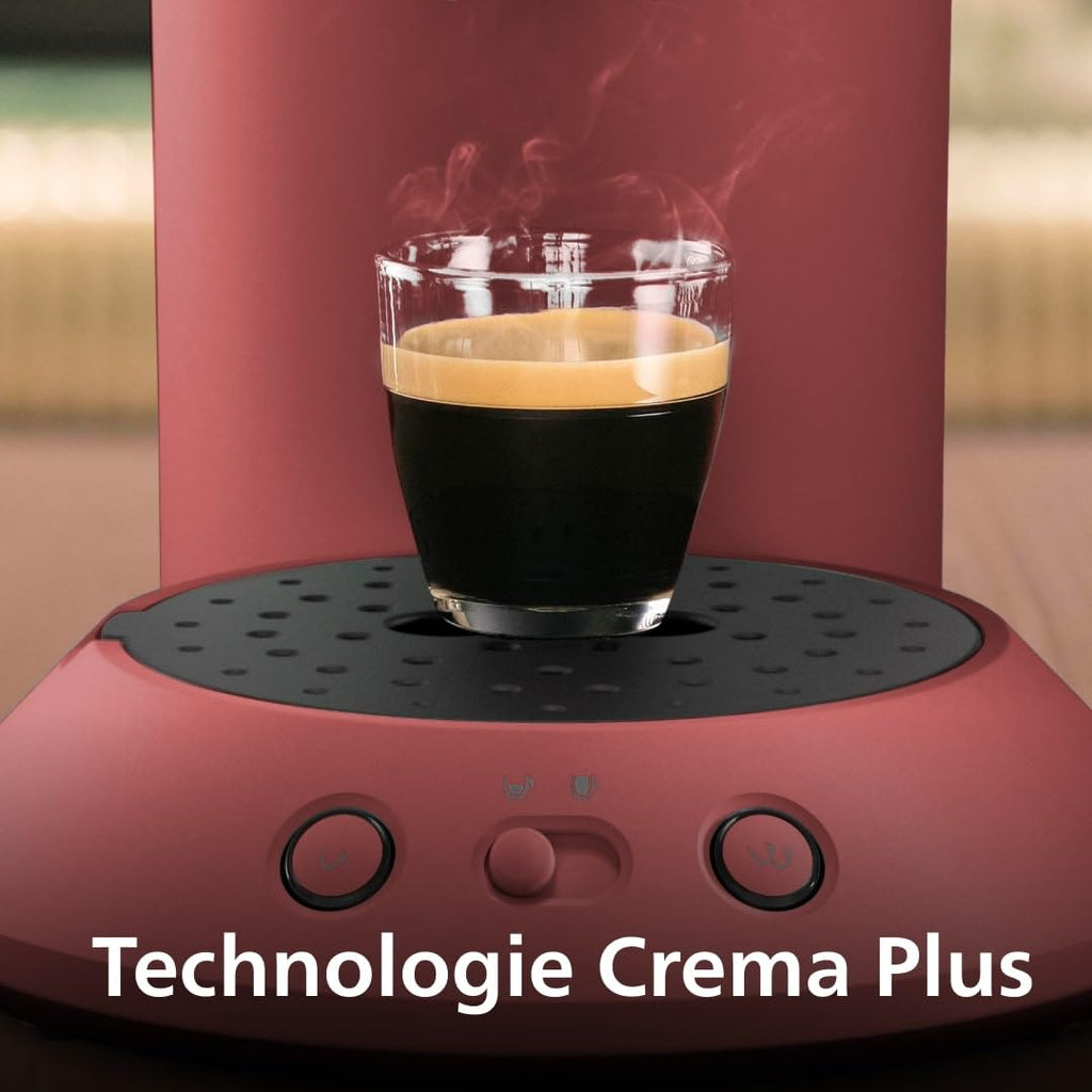 Machine à Café à Dosettes Rouge Tendre – Intensité Réglable – 1 ou 2 Tasses - Bravelo