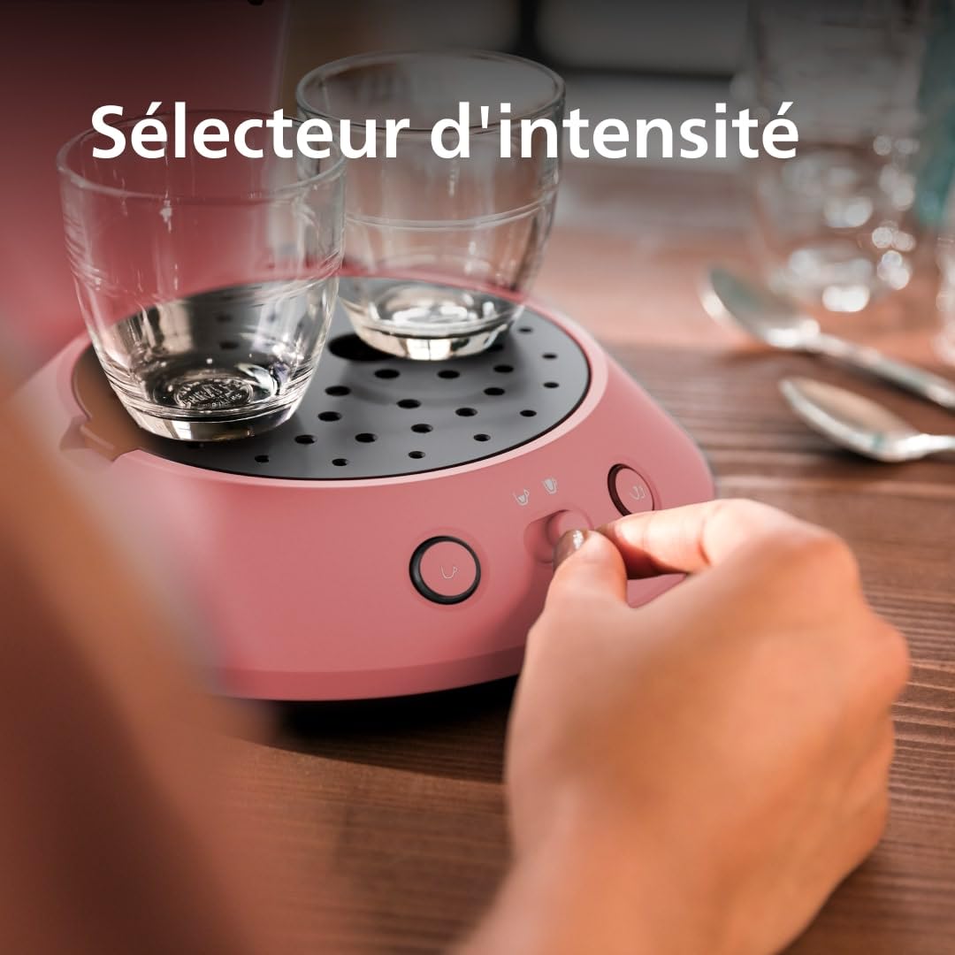 Machine à Café à Dosettes Rouge Tendre – Intensité Réglable – 1 ou 2 Tasses - Bravelo