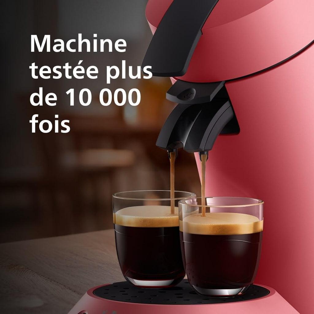 Machine à Café à Dosettes Rouge Tendre – Intensité Réglable – 1 ou 2 Tasses - Bravelo