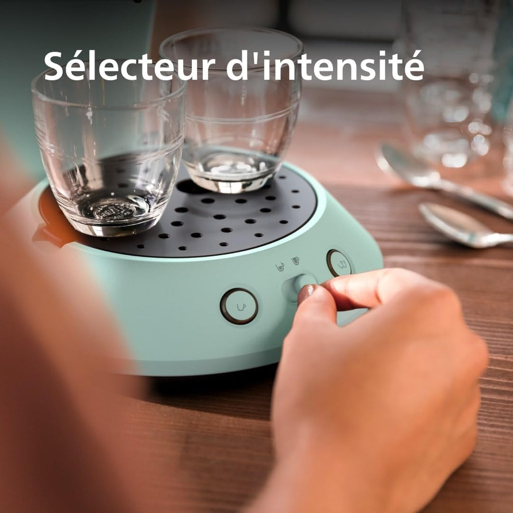 Machine à Café à Dosettes Vert Désert – Intensité Réglable – 1 ou 2 Tasses - Bravelo
