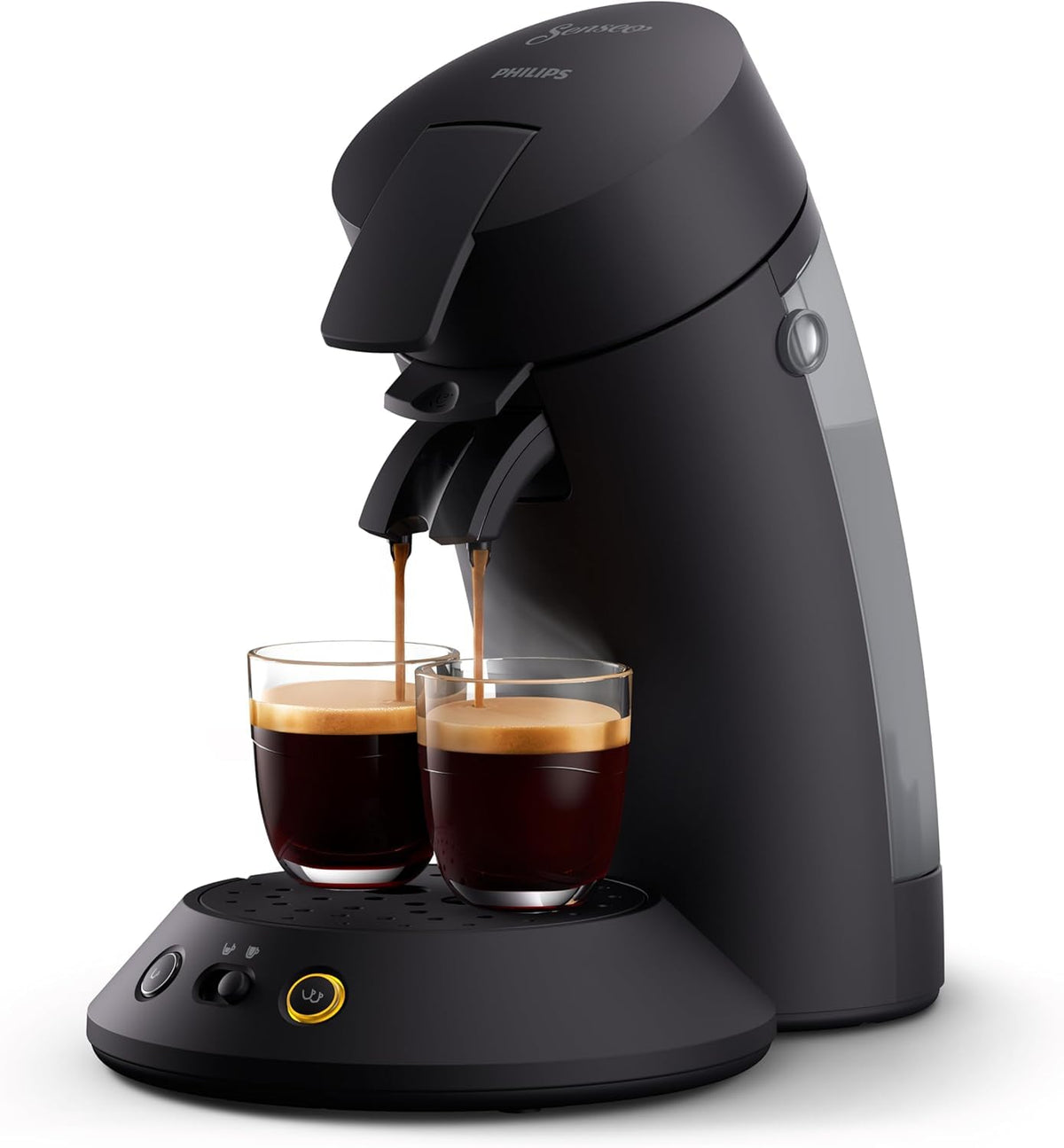 Machine à Café à Dosettes Noire – Intensité Réglable – 1 ou 2 Tasses - Bravelo