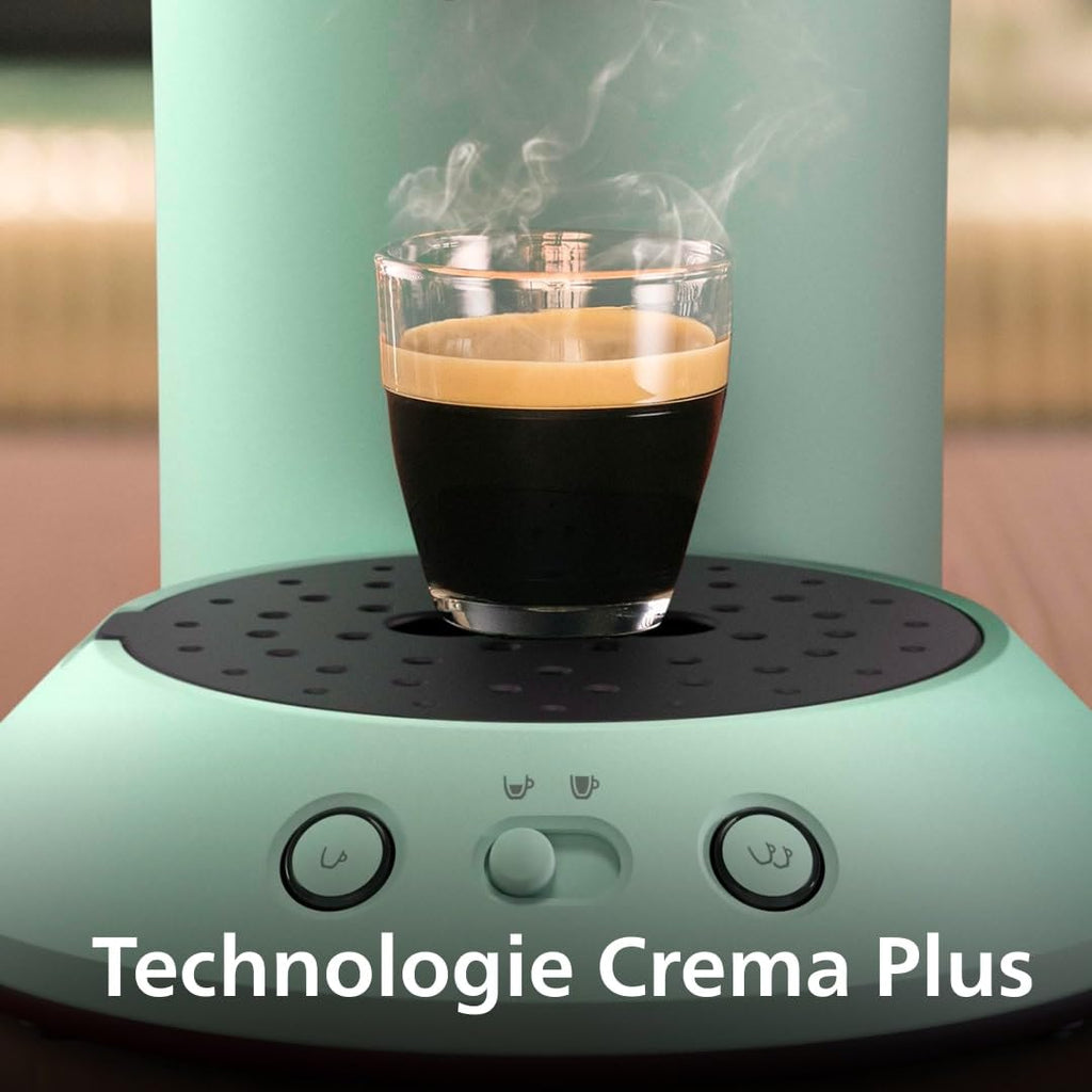 Machine à Café à Dosettes Vert Désert – Intensité Réglable – 1 ou 2 Tasses - Bravelo