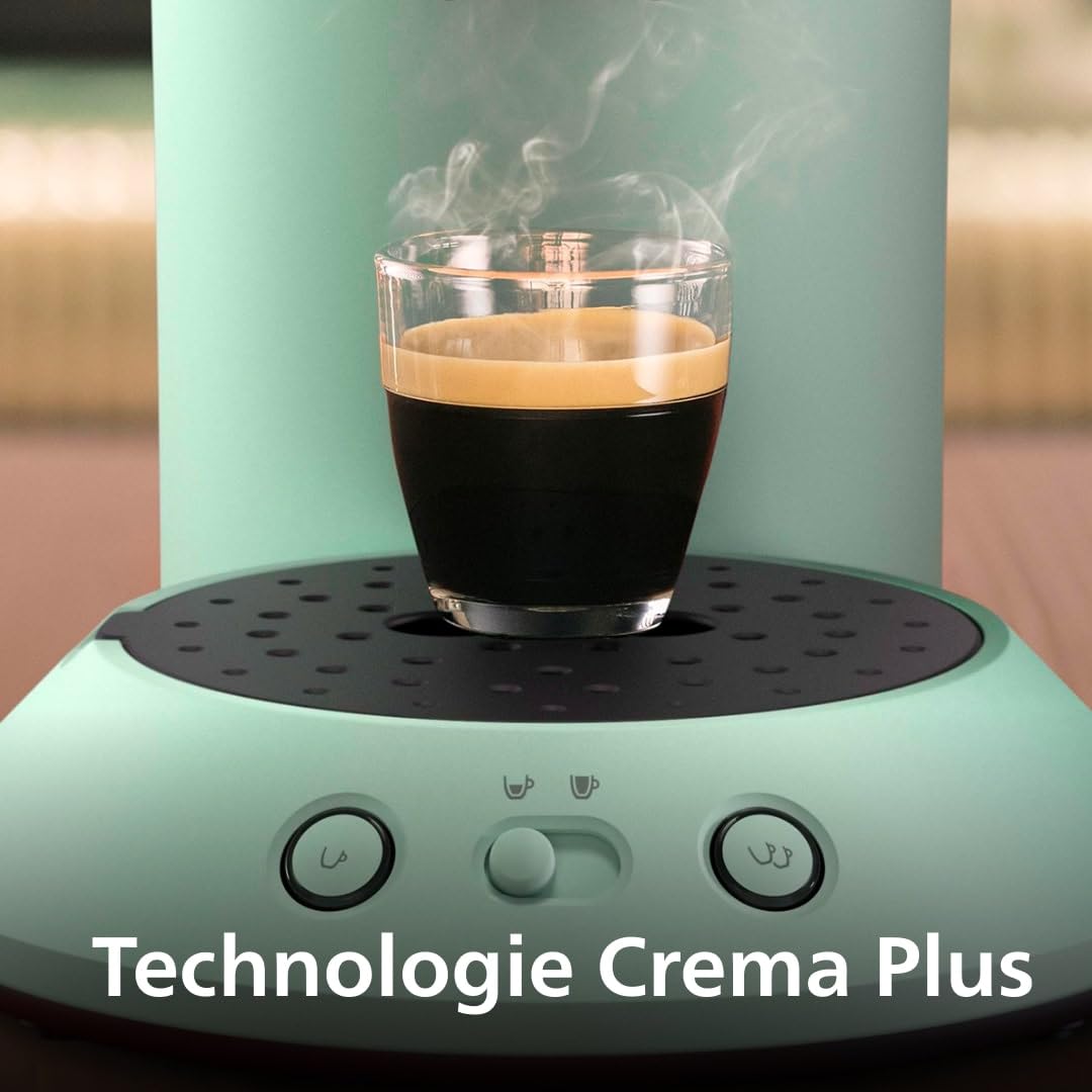 Machine à Café à Dosettes Vert Désert – Intensité Réglable – 1 ou 2 Tasses - Bravelo