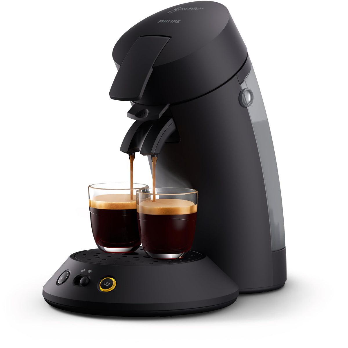 Machine à Café à Dosettes Noire – Intensité Réglable – 1 ou 2 Tasses - Bravelo