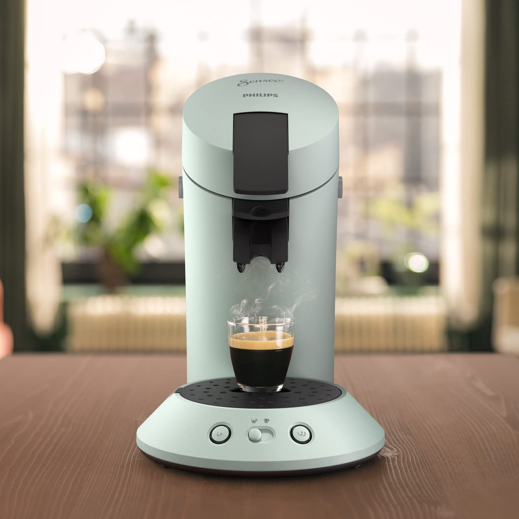 Machine à Café à Dosettes Vert Menthe – Intensité Réglable – 1 ou 2 Tasses - Bravelo