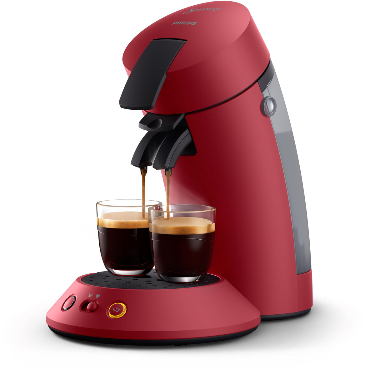 Machine à Café à Dosettes Rouge Intense – Intensité Réglable – 1 ou 2 Tasses - Bravelo