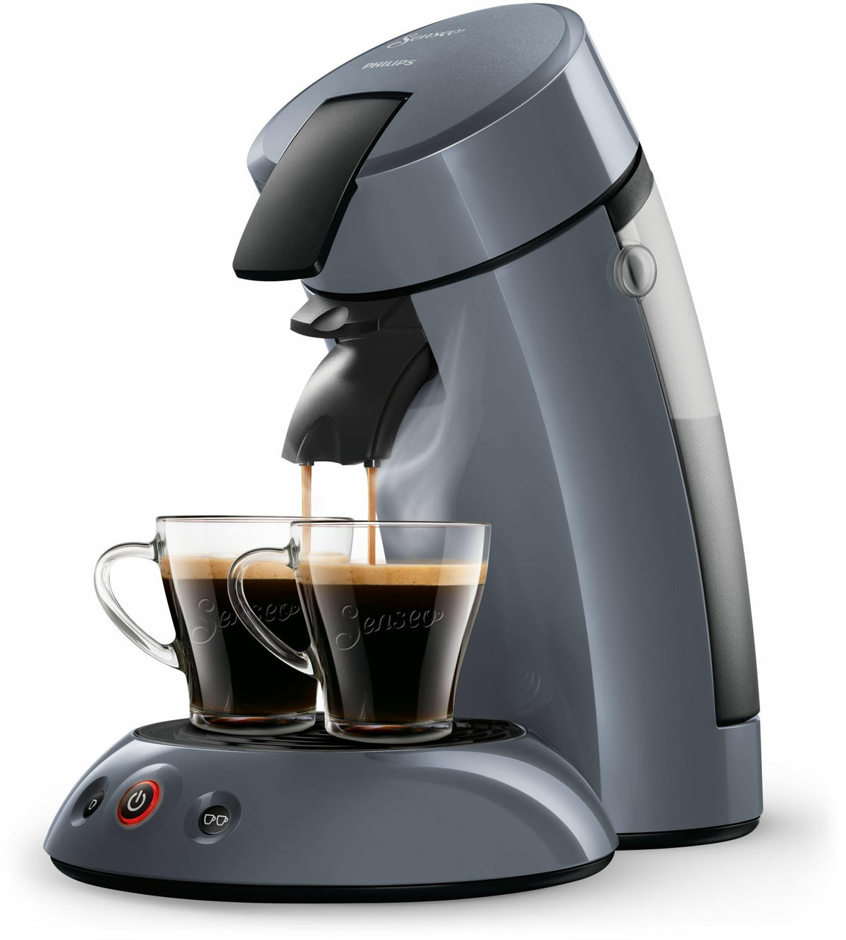 Machine à Café à Dosettes Grise – 1 ou 2 Tasses – Crème Onctueuse - Bravelo