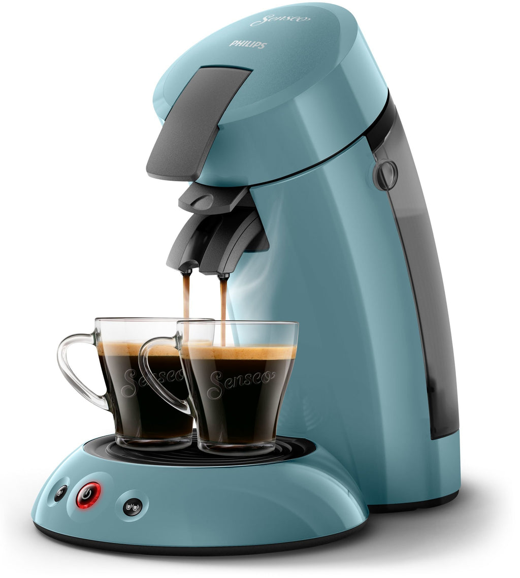 Machine à Café à Dosettes Bleu Gris – 1 ou 2 Tasses – Réservoir 0,7 L - Bravelo